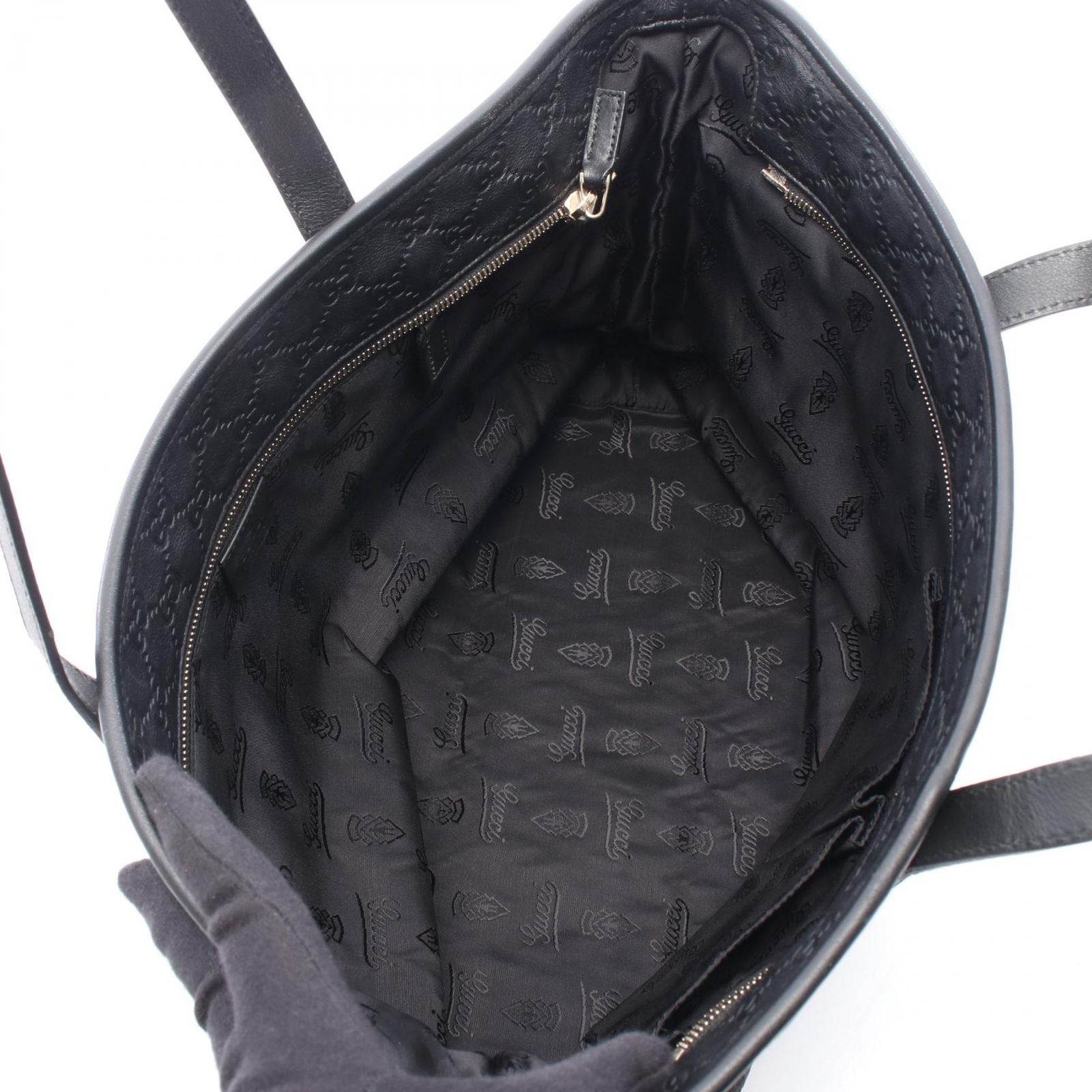 Gucci Tote Guccissima Black Leather — view 3