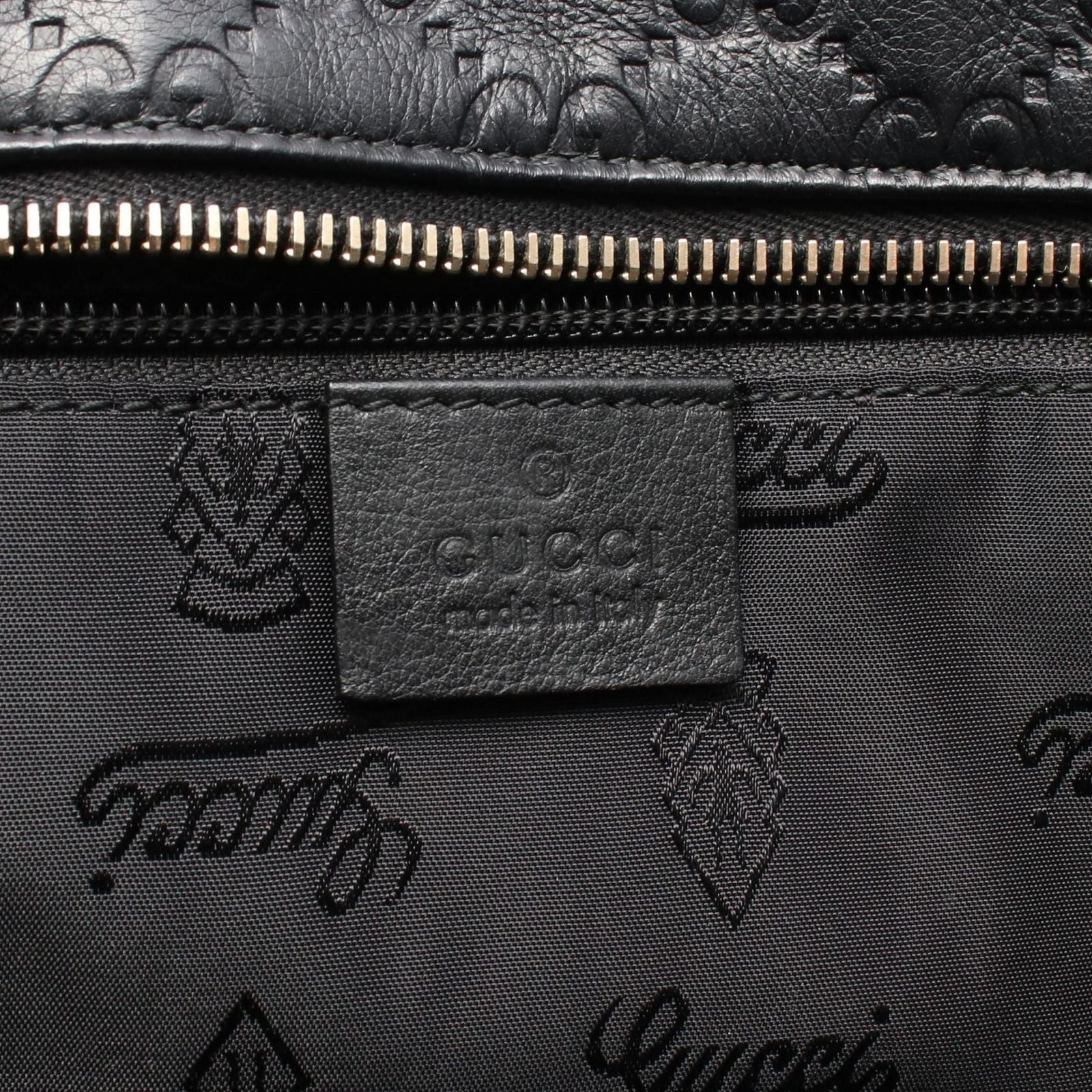 Gucci Tote Guccissima Black Leather — view 4
