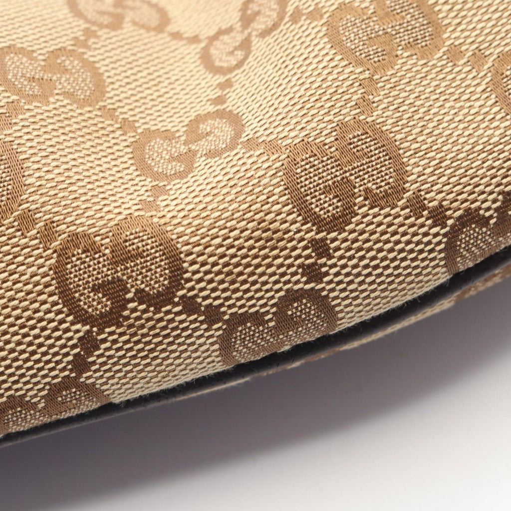 Gucci Shoulder Bag GG Canvas Beige Dark Brown — view 9