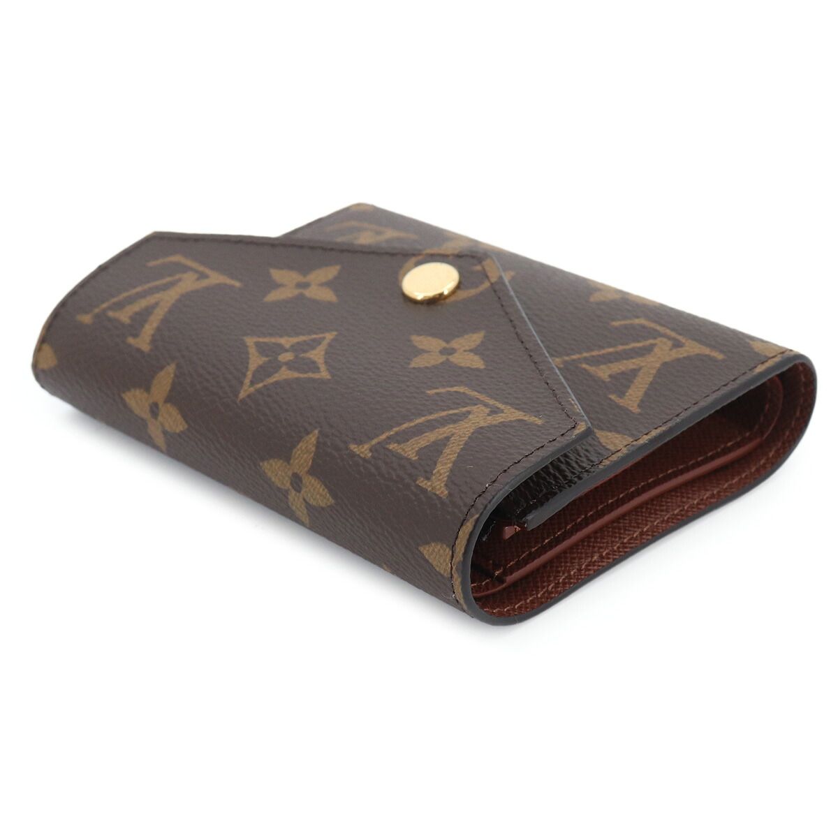 Louis Vuitton Monogram Portefeuille Victorine Trifold Wallet Brown — view 5