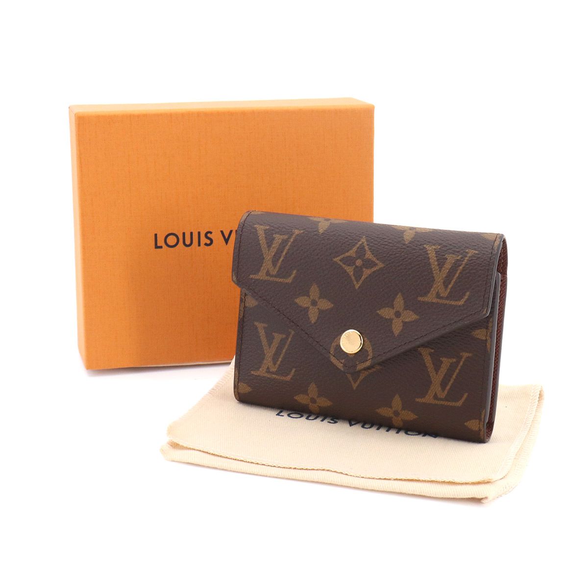 Louis Vuitton Monogram Portefeuille Victorine Trifold Wallet Brown — view 2