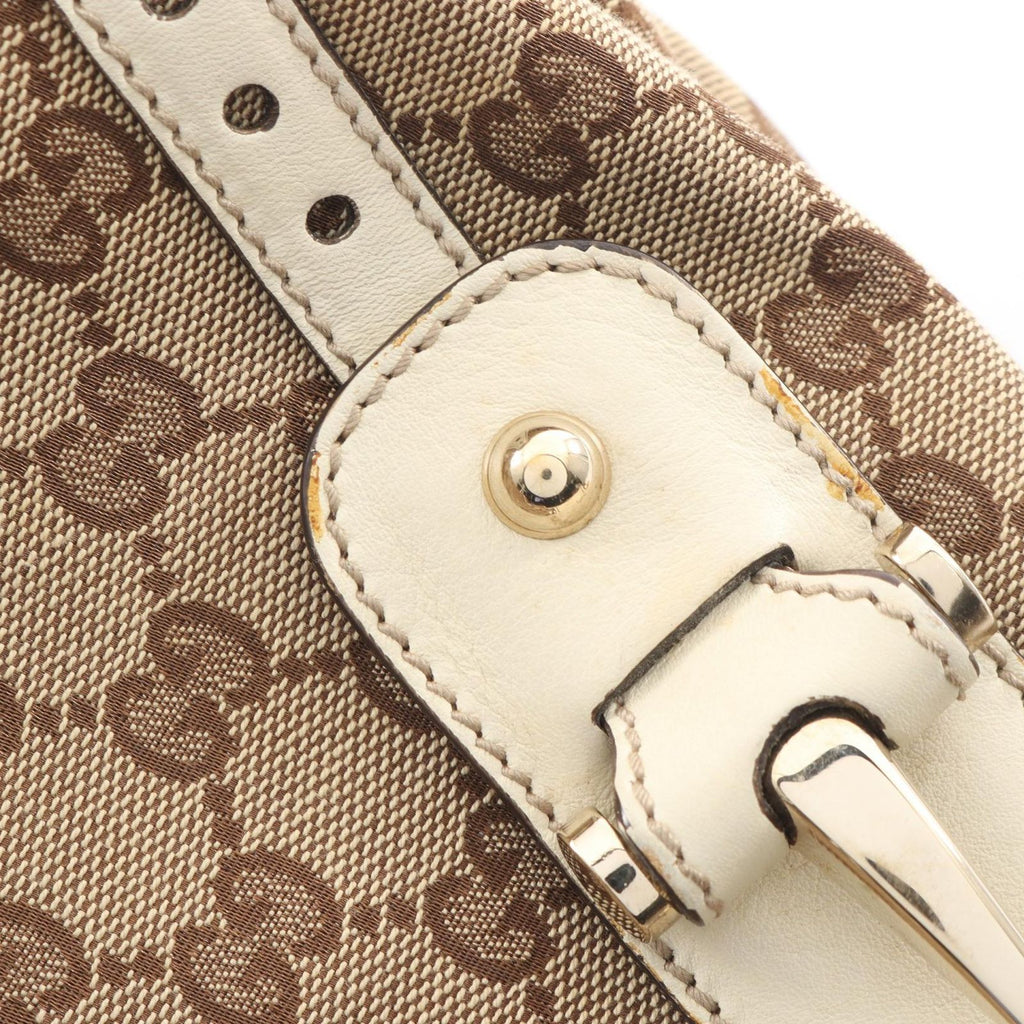 Gucci Shoulder Bag GG Canvas Beige Ivory Horsebit — view 9