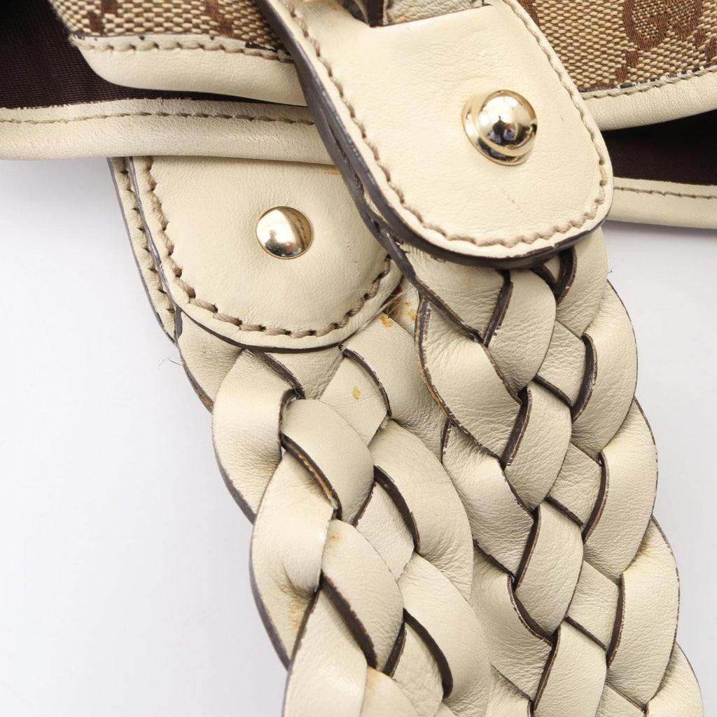 Gucci Shoulder Bag GG Canvas Beige Ivory Horsebit — view 7