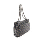 Chanel Shoulder Bag Wild Stitch Black Leather Chain — view 2