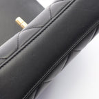Chanel Shoulder Bag Quilted Mini Flap 2-Way Black Lambskin — view 6