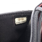 Chanel Shoulder Bag Quilted Black Caviar Leather Chain Wallet — view 5