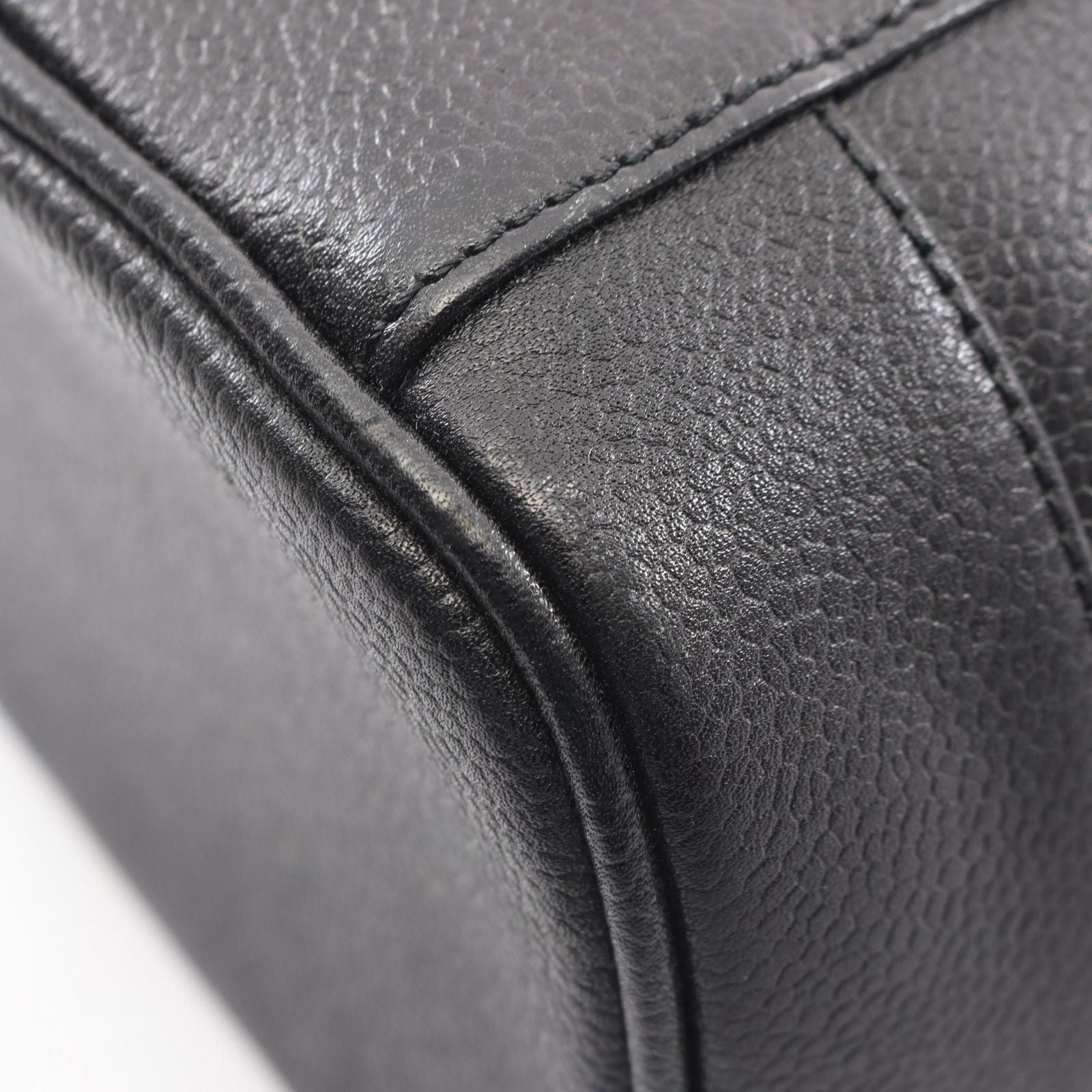 Chanel Handbag CC Logo Black Caviar Leather — view 8