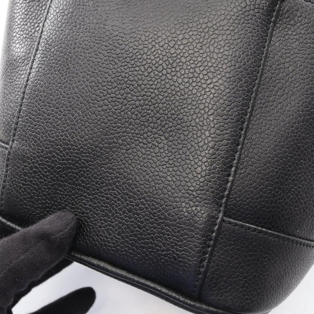 Chanel Handbag CC Logo Black Caviar Leather — view 9