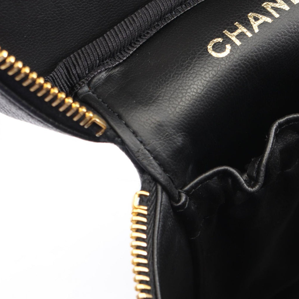 Chanel Handbag CC Logo Black Caviar Leather — view 6