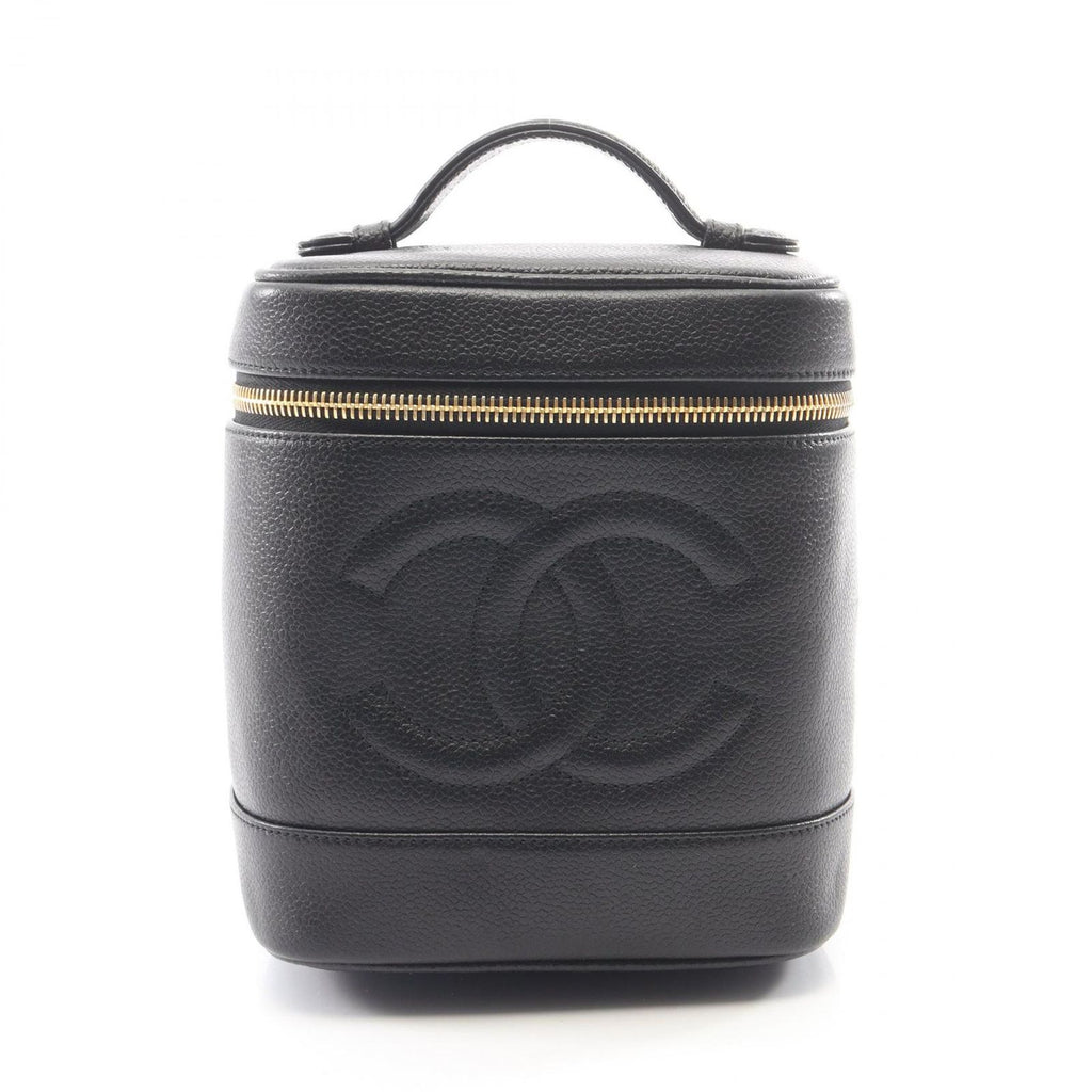 Chanel Handbag CC Logo Black Caviar Leather