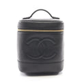 Chanel Handbag CC Logo Black Caviar Leather