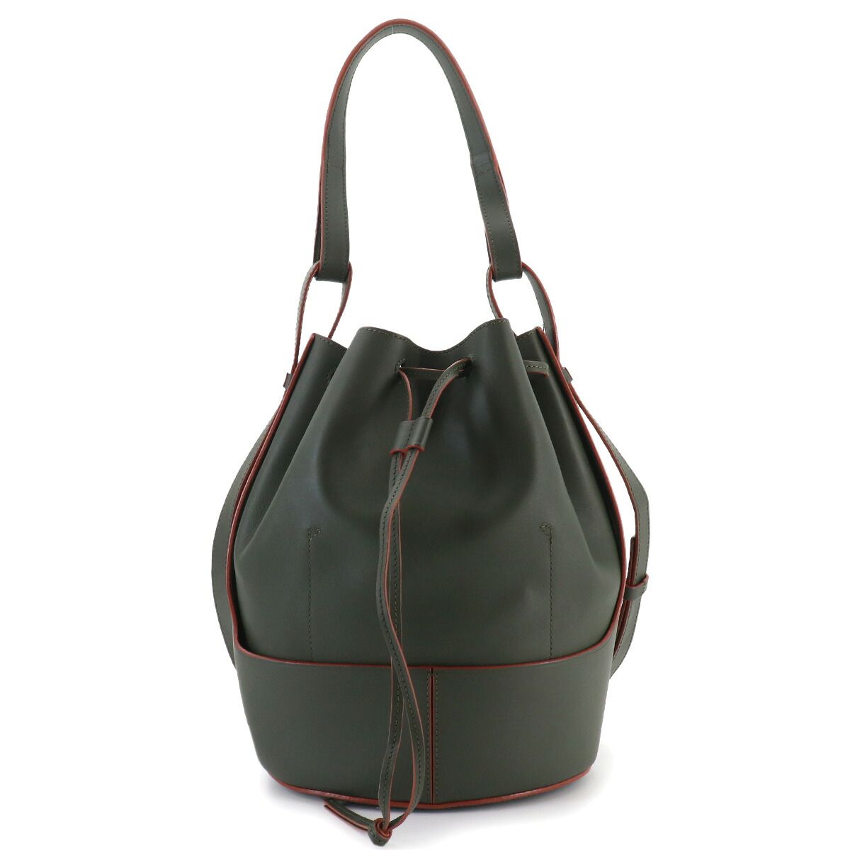 Loewe Balloon Small Shoulder Bag Leather Green Gold — view 2