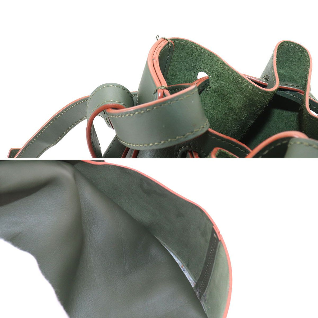 Loewe Balloon Small Shoulder Bag Leather Green Gold — view 9