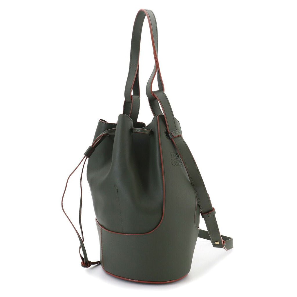 Loewe Balloon Small Shoulder Bag Leather Green Gold — view 3