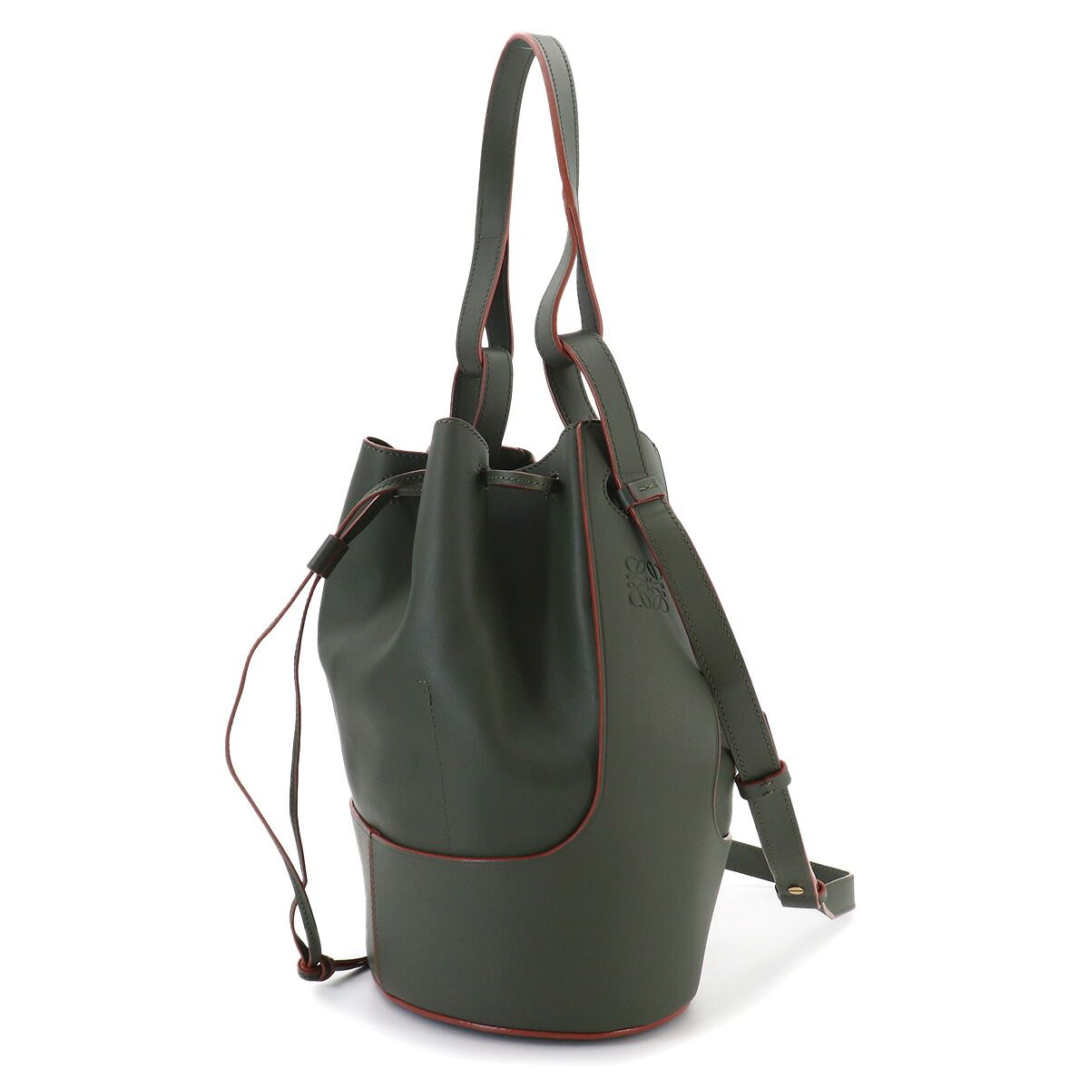 Loewe Balloon Small Shoulder Bag Leather Green Gold — view 3