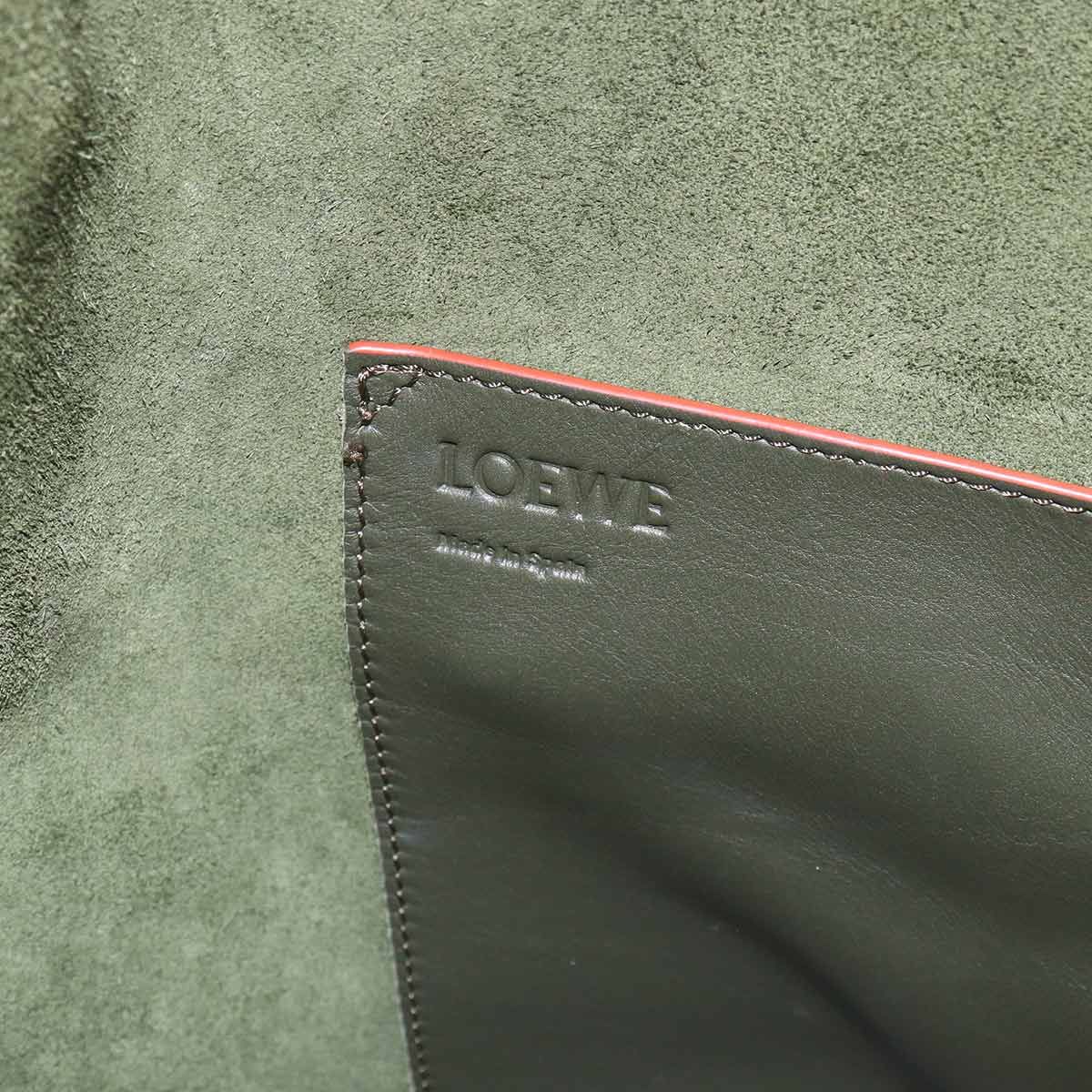 Loewe Balloon Small Shoulder Bag Leather Green Gold — view 8