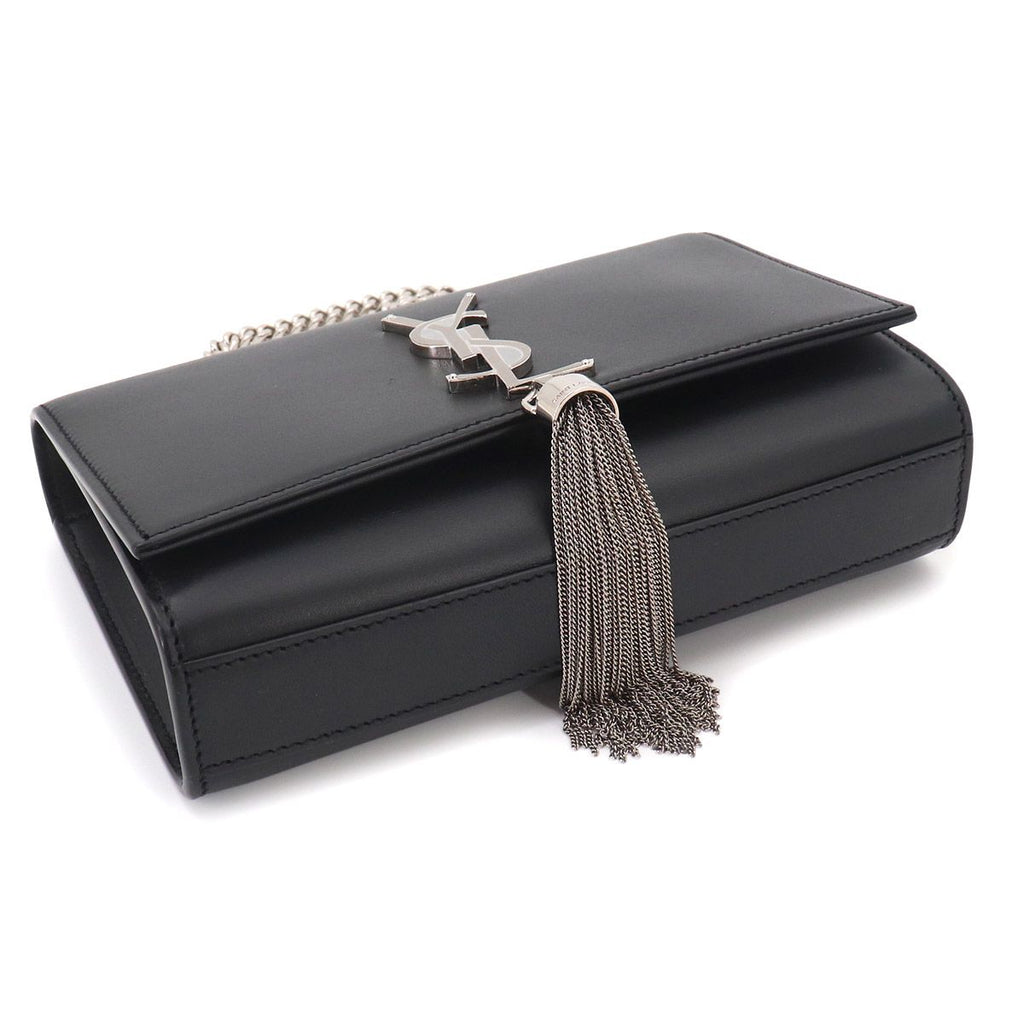 Saint Laurent Kate Small Chain Shoulder Bag Leather Black — view 4