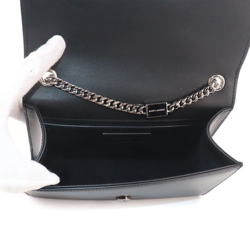Saint Laurent Kate Small Chain Shoulder Bag Leather Black — view 6