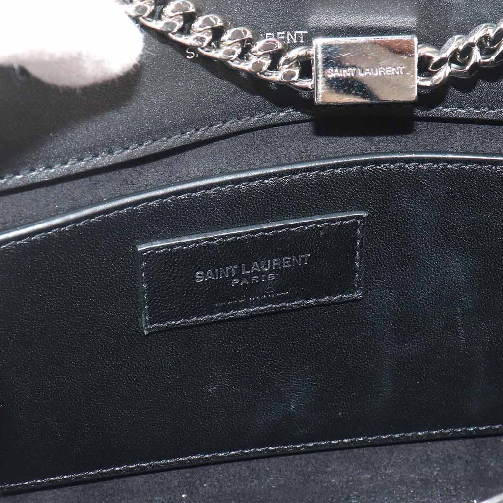 Saint Laurent Kate Small Chain Shoulder Bag Leather Black — view 8