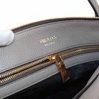 Prada 2-Way Leather Gray Gold Shoulder — view 8