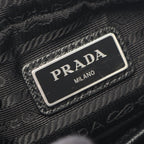 Prada Shoulder Bag Re-Nylon Black Nylon Saffiano Leather Triangle Logo — view 4