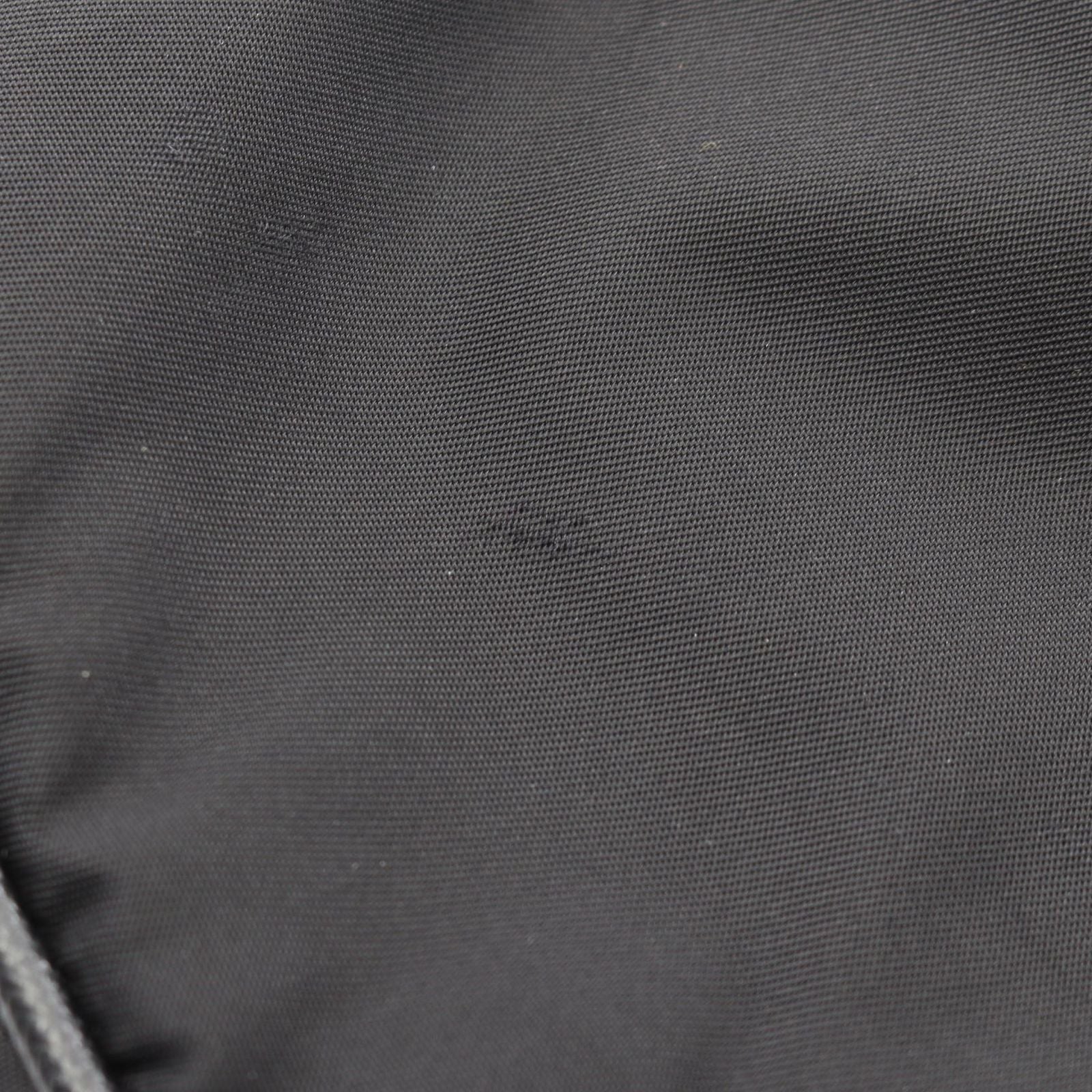 Prada Shoulder Bag Re-Nylon Black Nylon Saffiano Leather Triangle Logo — view 8