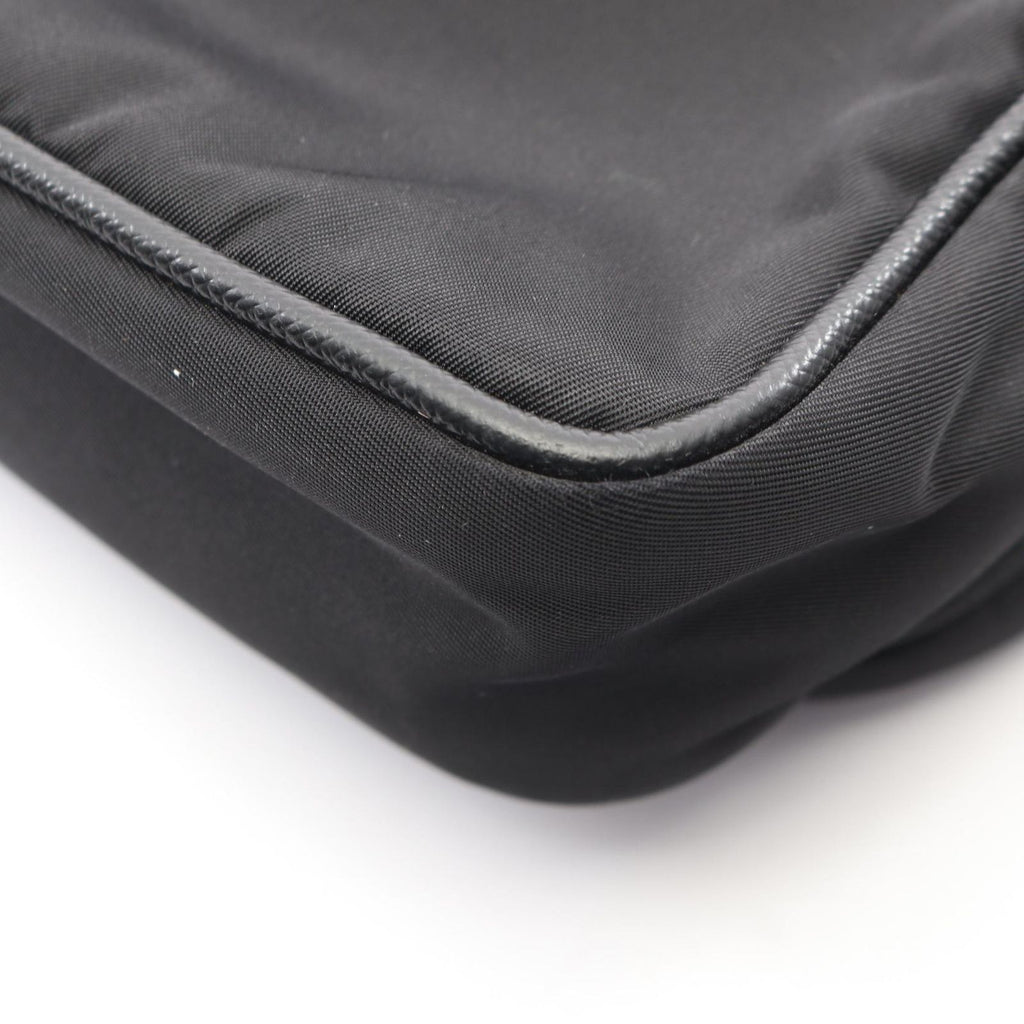 Prada Shoulder Bag Re-Nylon Black Nylon Saffiano Leather Triangle Logo — view 5