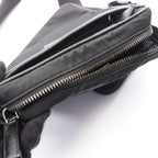 Prada Shoulder Bag Re-Nylon Black Nylon Saffiano Leather Triangle Logo — view 9