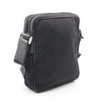 Prada Shoulder Bag Re-Nylon Black Nylon Saffiano Leather Triangle Logo — view 2