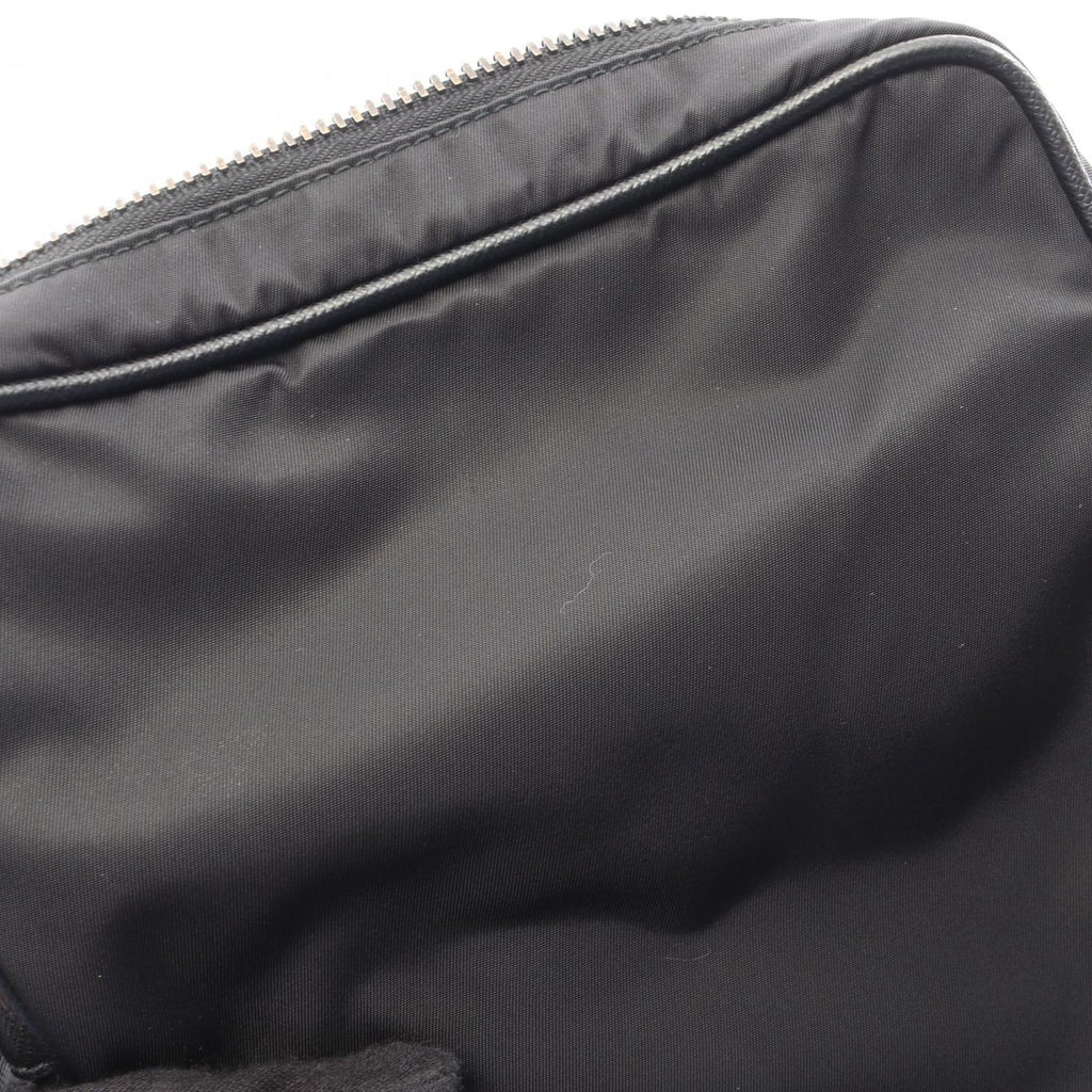 Prada Shoulder Bag Re-Nylon Black Nylon Saffiano Leather Triangle Logo — view 7