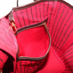 Louis Vuitton Damier Neverfull MM Tote Ebene Cerise Brown — view 7