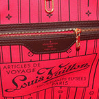 Louis Vuitton Damier Neverfull MM Tote Ebene Cerise Brown — view 8