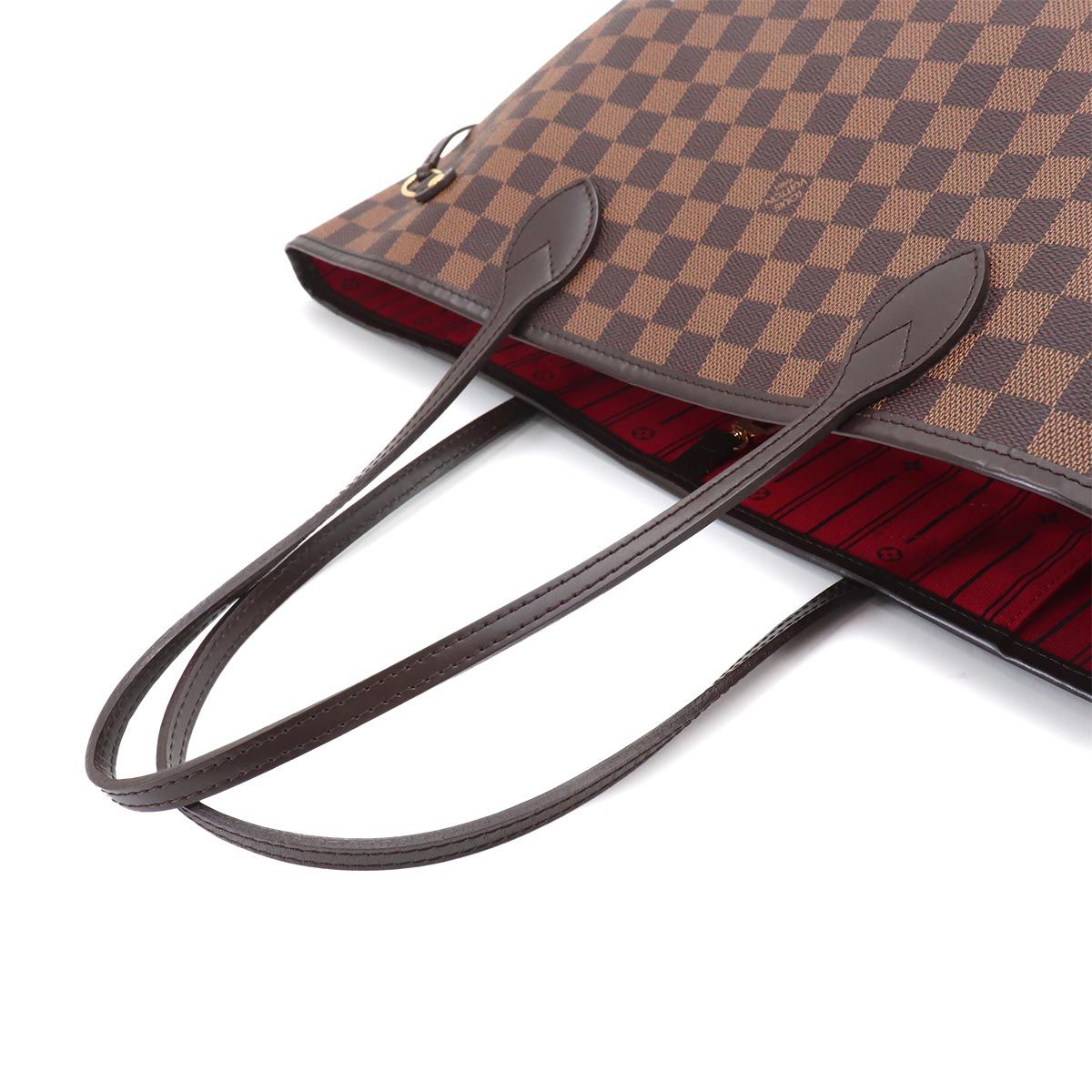 Louis Vuitton Damier Neverfull MM Tote Ebene Cerise Brown — view 5