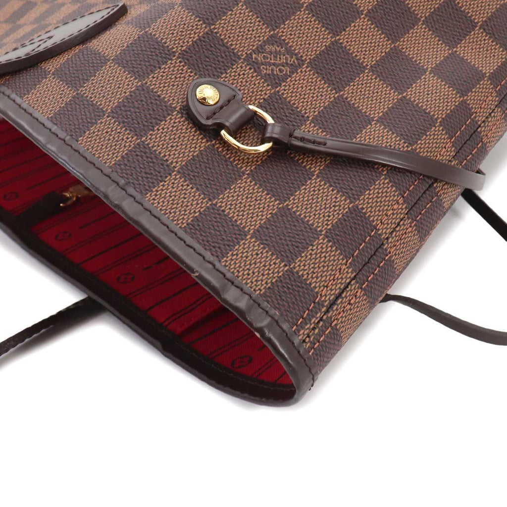 Louis Vuitton Damier Neverfull MM Tote Ebene Cerise Brown — view 9