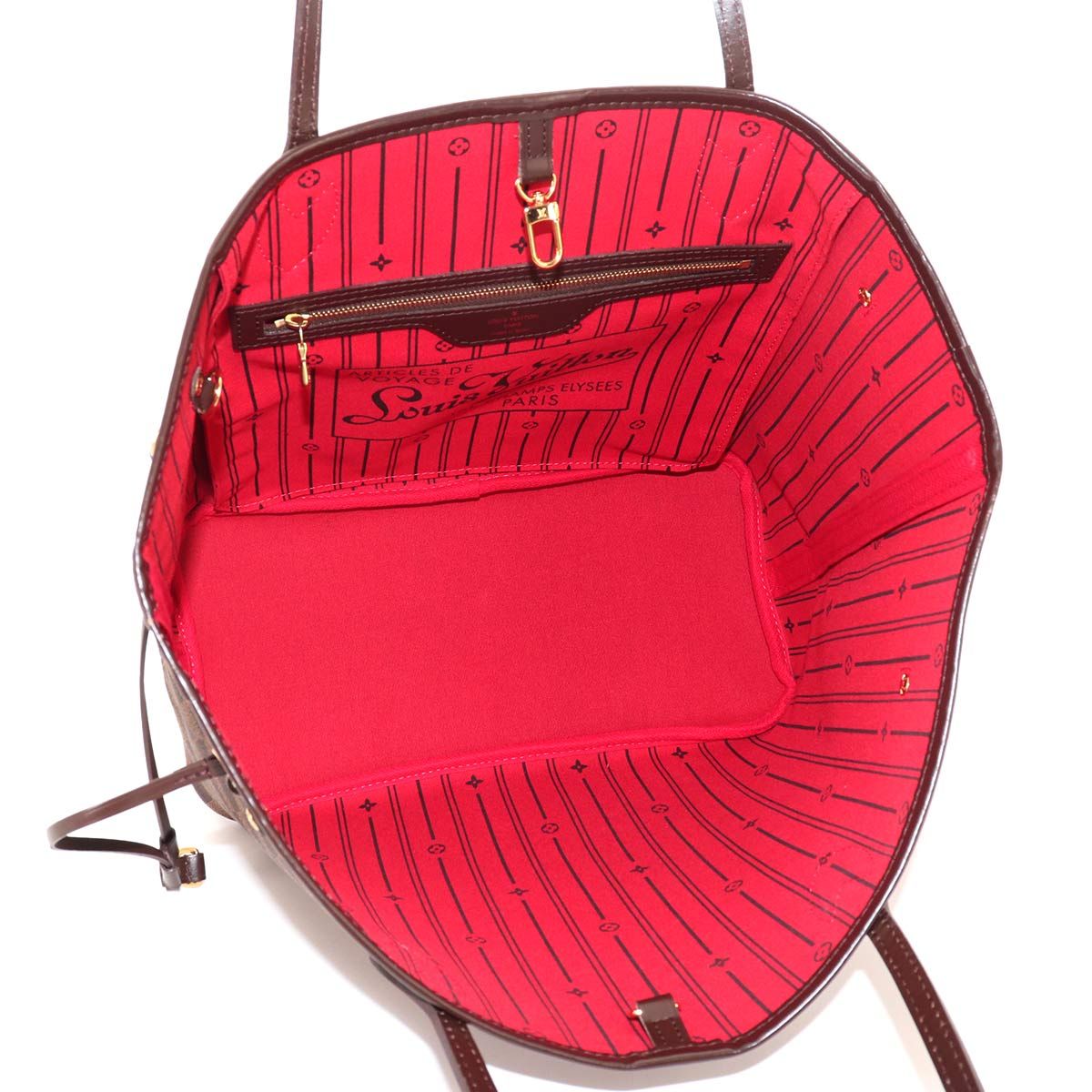 Louis Vuitton Damier Neverfull MM Tote Ebene Cerise Brown — view 6