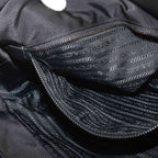 Prada Messenger Shoulder Bag Nylon Saffiano Leather Nero Black — view 8