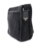 Prada Messenger Shoulder Bag Nylon Saffiano Leather Nero Black — view 4