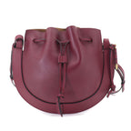 Loewe Shoulder Bag Leather Bordeaux Gold Horseshoe — view 3