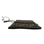 Fendi Zucca Brown Silver Canvas Leather Shoulder Bag Bifold