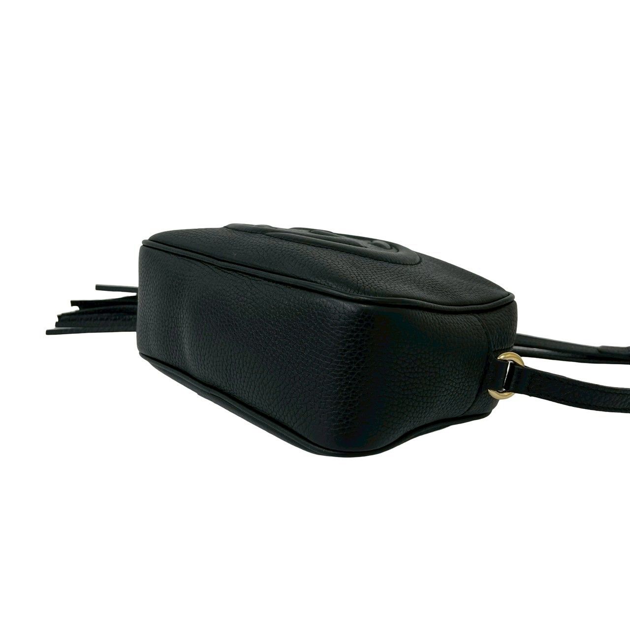 Gucci Soho Interlocking Leather Tassel Mini Shoulder Bag Pochette Black — view 8