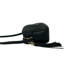 Gucci Soho Interlocking Leather Tassel Mini Shoulder Bag Pochette Black — view 5