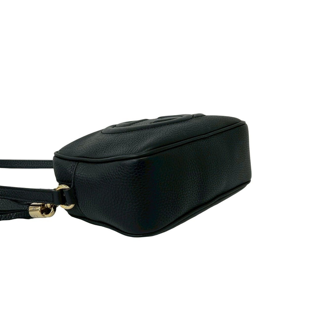 Gucci Soho Interlocking Leather Tassel Mini Shoulder Bag Pochette Black — view 7