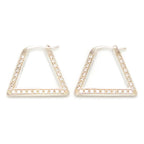 Bottega Veneta Triangle Hoop Earrings Sterling Silver Cubic Zirconia Box — view 3