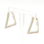 Bottega Veneta Triangle Hoop Earrings Sterling Silver Cubic Zirconia Box — view 2