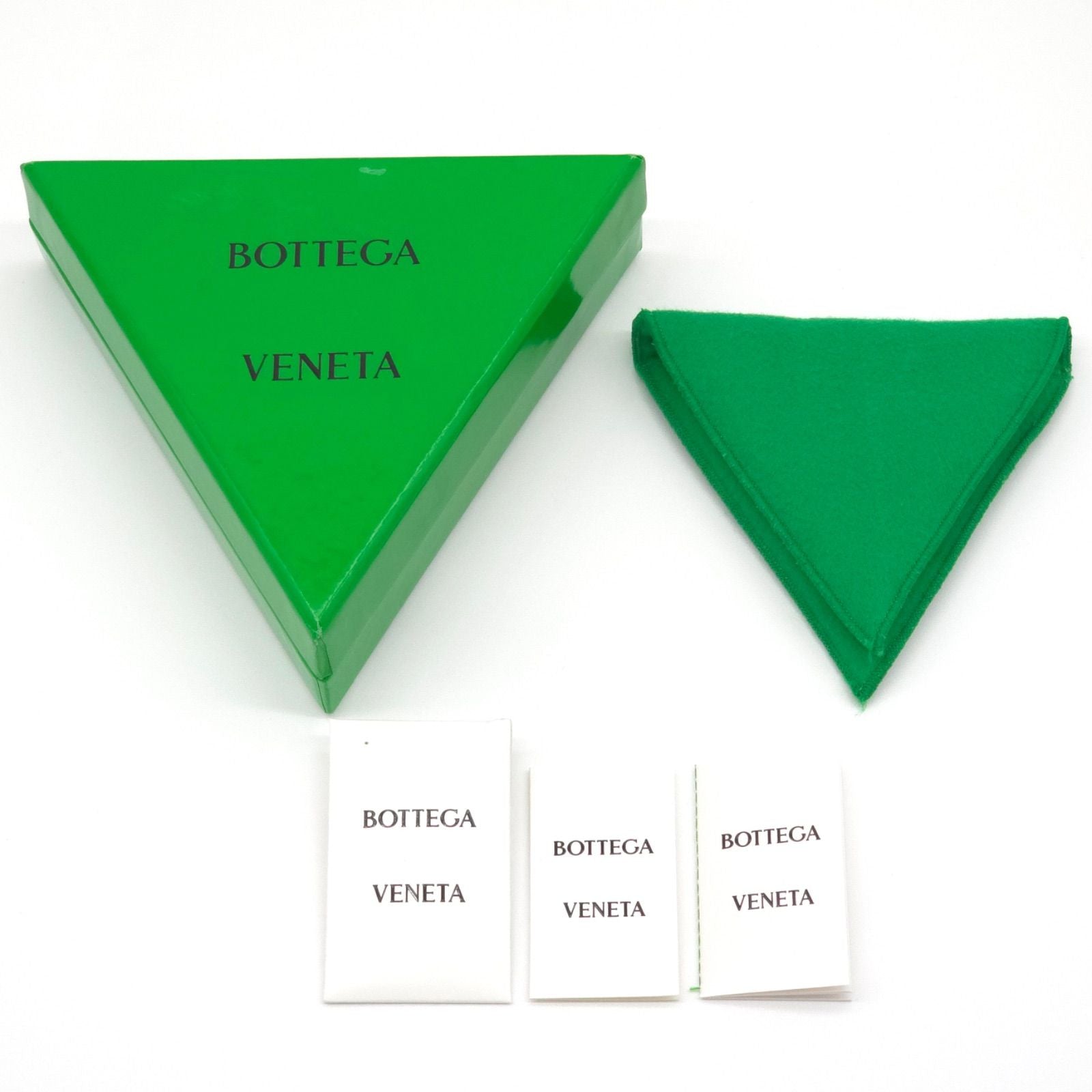 Bottega Veneta Triangle Hoop Earrings Sterling Silver Cubic Zirconia Box — view 9
