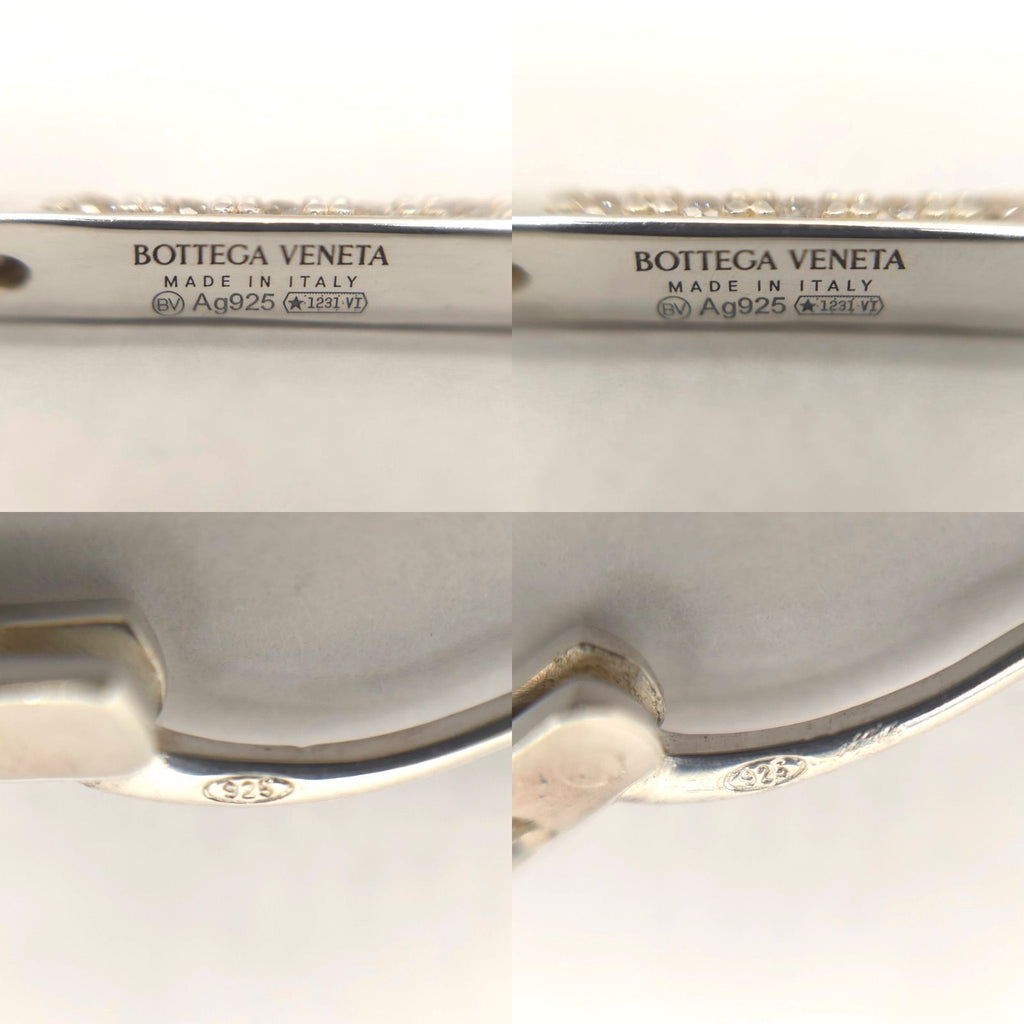 Bottega Veneta Triangle Hoop Earrings Sterling Silver Cubic Zirconia Box — view 6