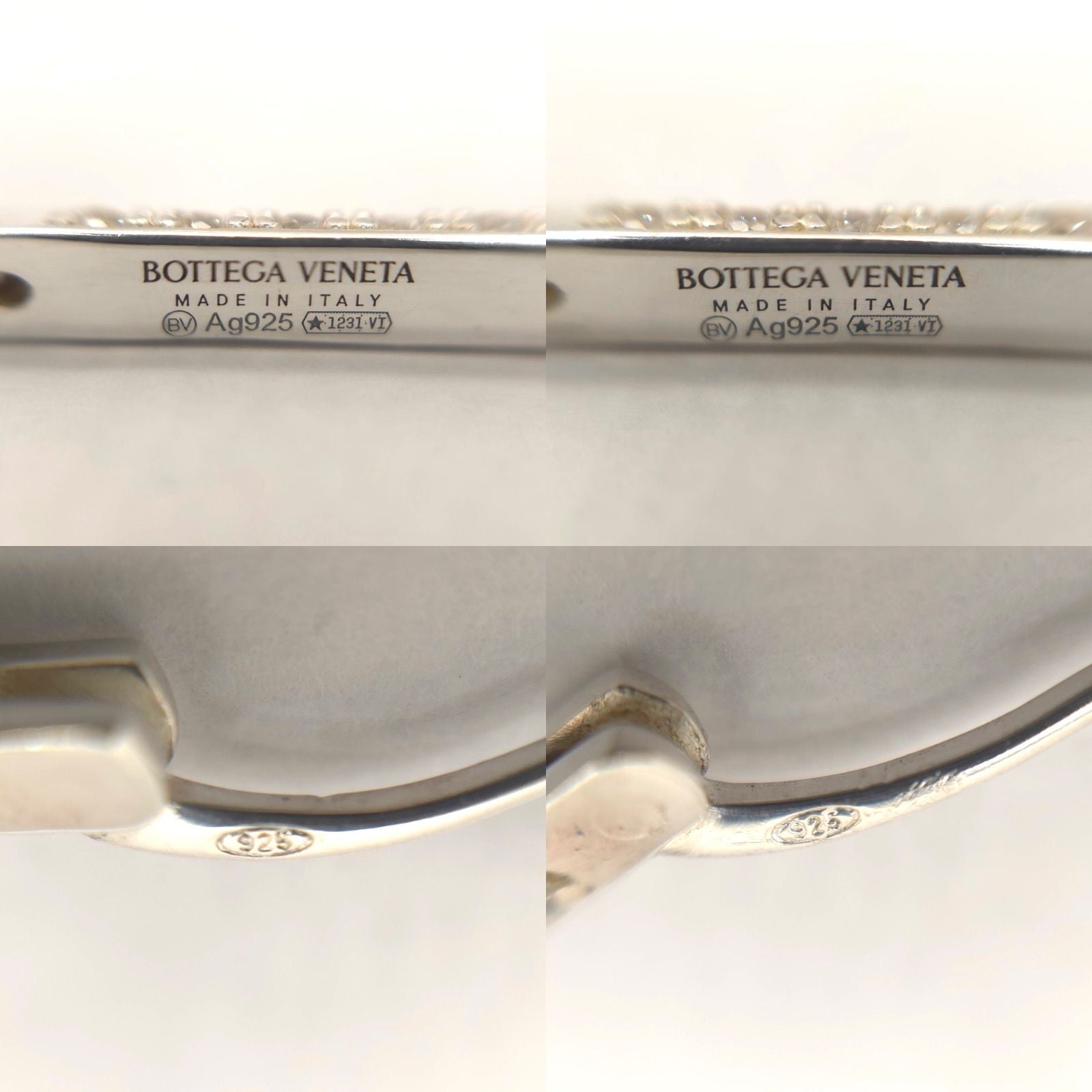 Bottega Veneta Triangle Hoop Earrings Sterling Silver Cubic Zirconia Box — view 6