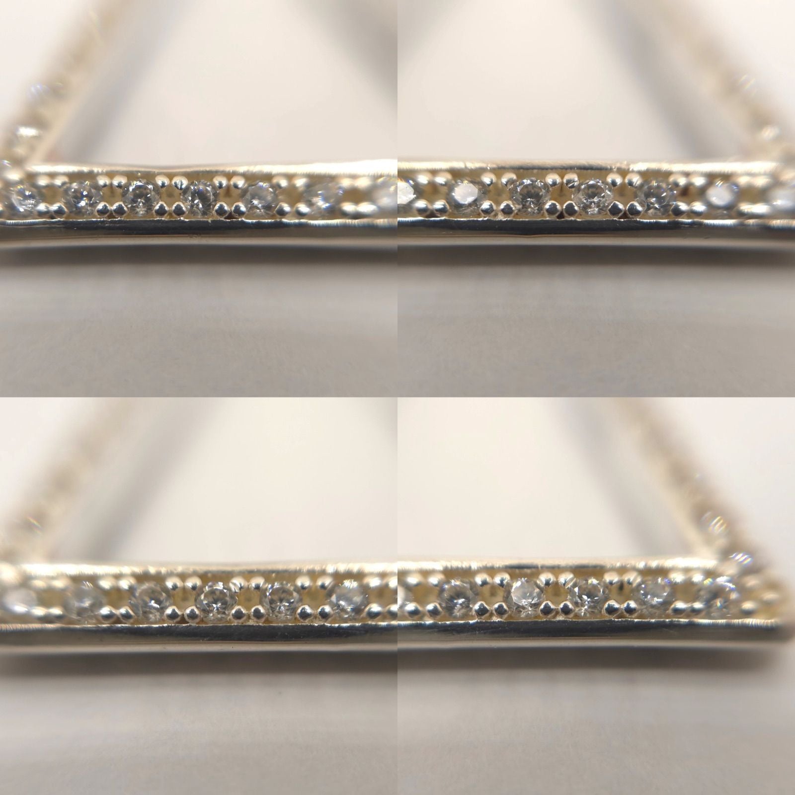 Bottega Veneta Triangle Hoop Earrings Sterling Silver Cubic Zirconia Box — view 7
