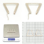 Bottega Veneta Triangle Hoop Earrings Sterling Silver Cubic Zirconia Box — view 8