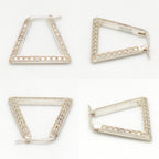 Bottega Veneta Triangle Hoop Earrings Sterling Silver Cubic Zirconia Box — view 4